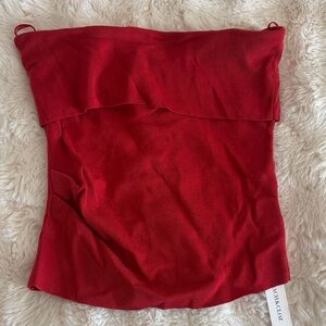 Chic Red Strapless Camisole